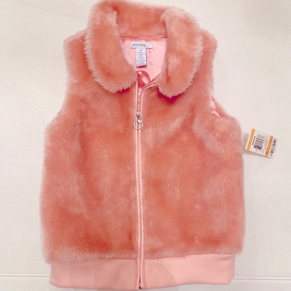 🆕 Adorable Faux Fur Girl Vest 6X - Picture 1 of 4